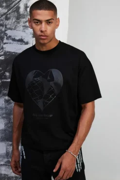 Boxy Oversized Premium Silicone Print T-shirt
