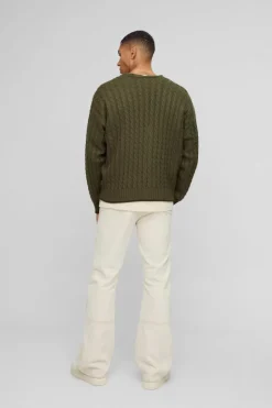 Boxy Varsity Applique Knitted Cardigan