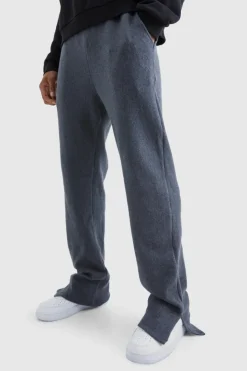 Brushed Rib Ottoman Relaxed Split Hem Jogger