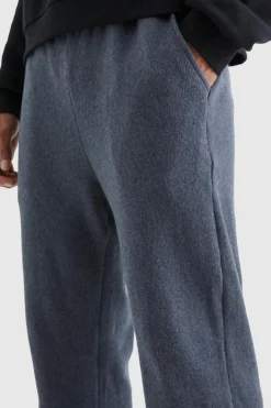 Brushed Rib Ottoman Relaxed Split Hem Jogger