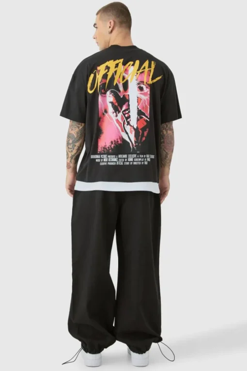 Bungee Waist Twill Parachute Pants