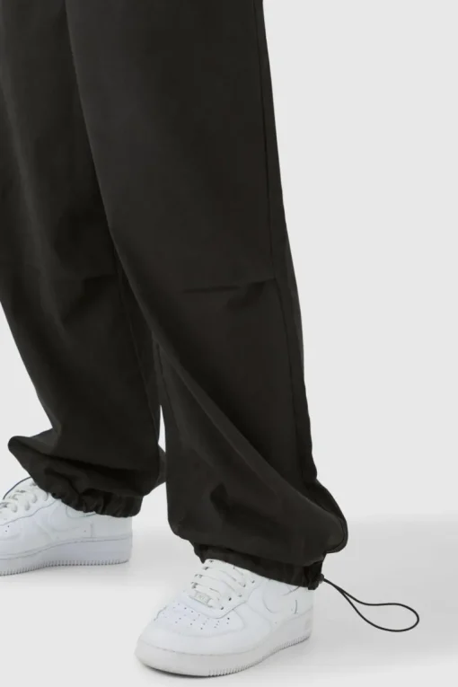 Bungee Waist Twill Parachute Pants