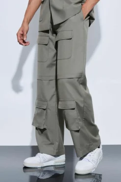 Cargo Pocket Wide Leg Trousers