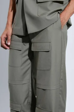 Cargo Pocket Wide Leg Trousers