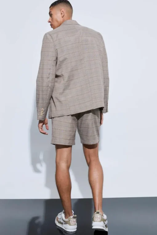 Check Oversized Boxy Blazer