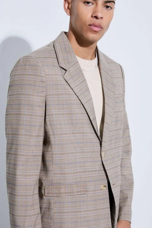 Check Oversized Boxy Blazer