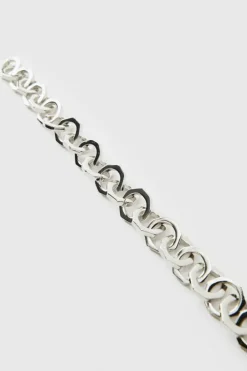 Chunky Metal Bracelet In Silver