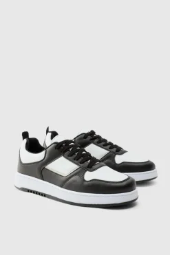 Contrast Chunky Trainers In Black