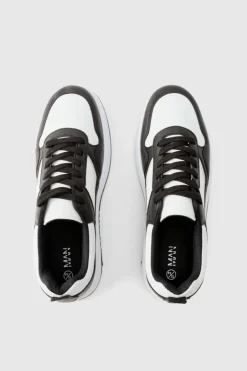 Contrast Chunky Trainers In Black