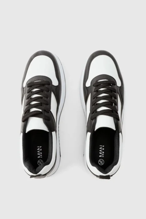 Contrast Chunky Trainers In Black