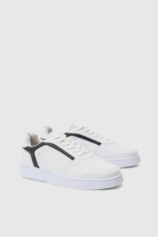 Contrast Panel Chunky Trainers In Black