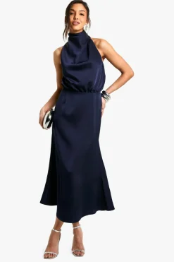 Cowl Neck Sleeveless Midaxi
