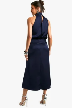 Cowl Neck Sleeveless Midaxi