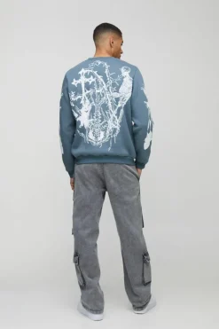 Crew Neck Large Scale Gothic Sweatshirt