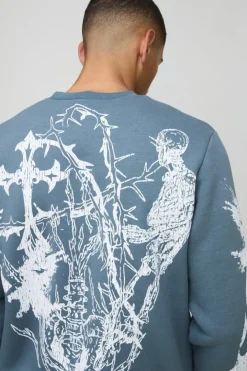 Crew Neck Large Scale Gothic Sweatshirt