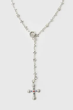 Cross Pendant Necklace In Silver
