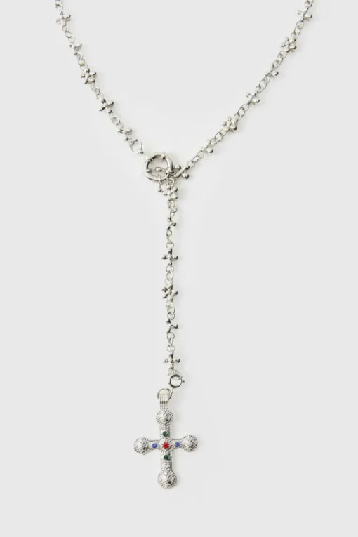 Cross Pendant Necklace In Silver