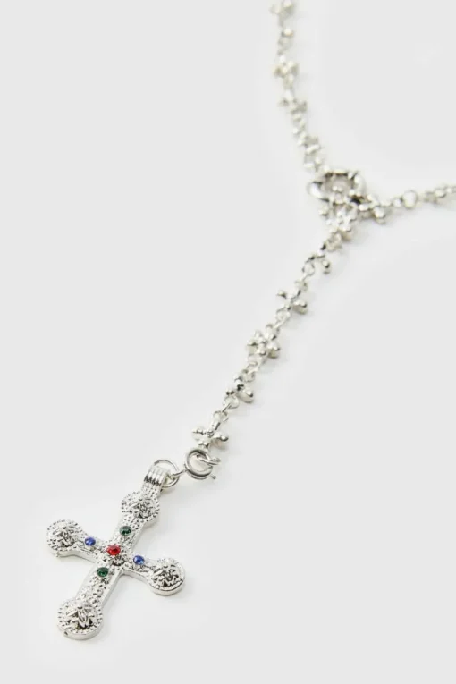Cross Pendant Necklace In Silver