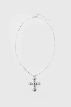Cross Pendant Necklace In Silver