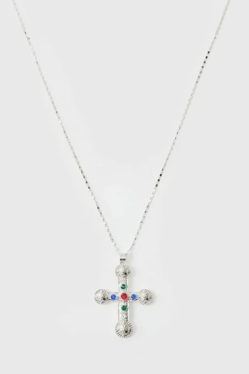 Cross Pendant Necklace In Silver