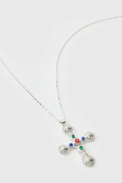 Cross Pendant Necklace In Silver