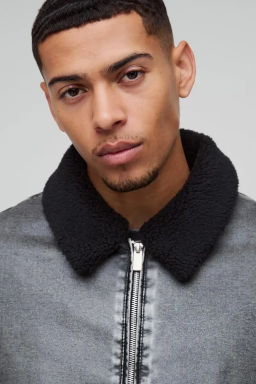 Detachable Borg Collar Aviator Bomber Jacket