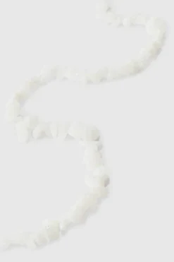 Double Layer Beaded Necklace In White