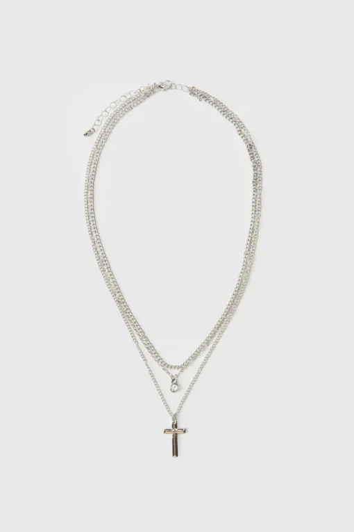 Double Layered Cross Necklace