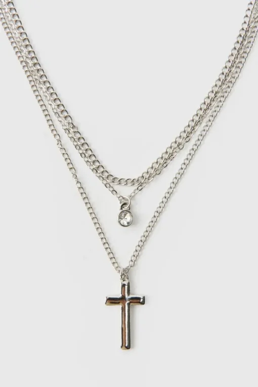 Double Layered Cross Necklace