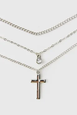 Double Layered Cross Necklace
