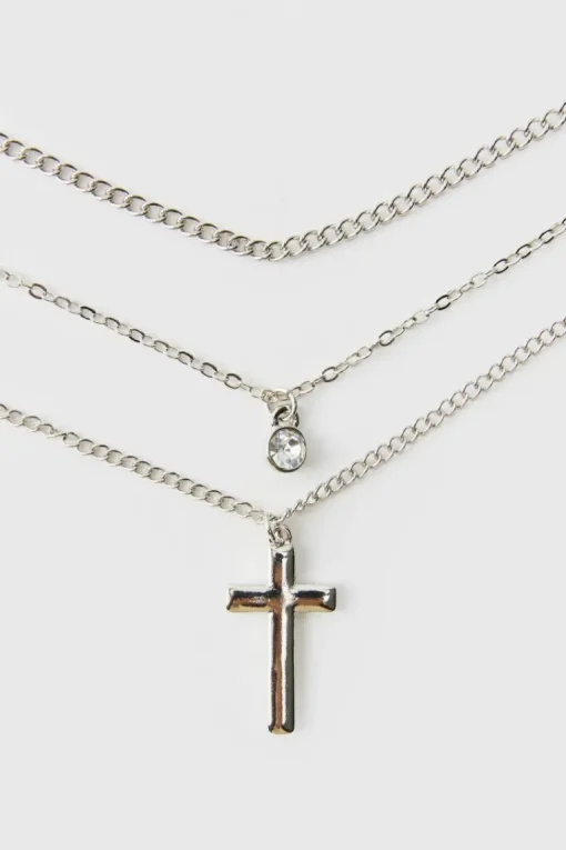 Double Layered Cross Necklace
