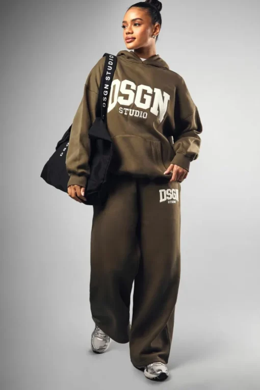 Dsgn Studio Towelling Applique Oversized Hoodie