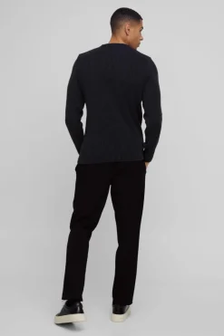 Elastic Waistband Stretch Tapered Tailored Trouser