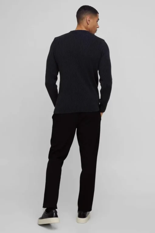 Elastic Waistband Stretch Tapered Tailored Trouser