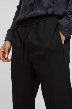 Elastic Waistband Stretch Tapered Tailored Trouser