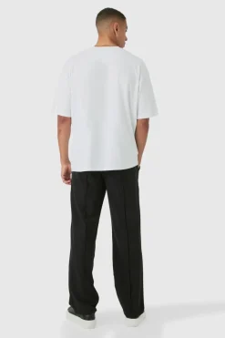 Elasticated Technical Stretch Relaxed Pintuck Trouser