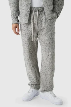 Elasticated Waist Boucle Straight Leg Trouser