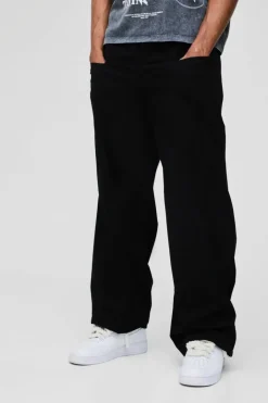 Elasticated Waist Extreme Baggy Twill Waistband Detail Trousers
