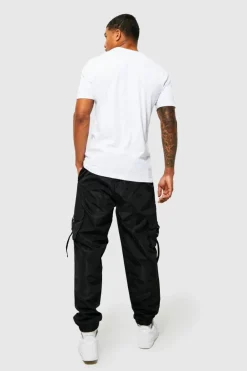 Elasticated Waist Slim Fit Man Shell Cargo Jogger