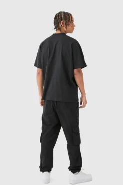 Elasticated Waist Slim Fit Branded Cargo Jogger
