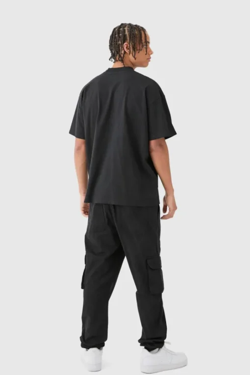 Elasticated Waist Slim Fit Branded Cargo Jogger