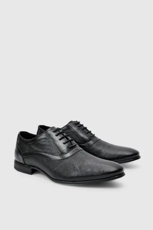 Embossed Faux Leather Oxford