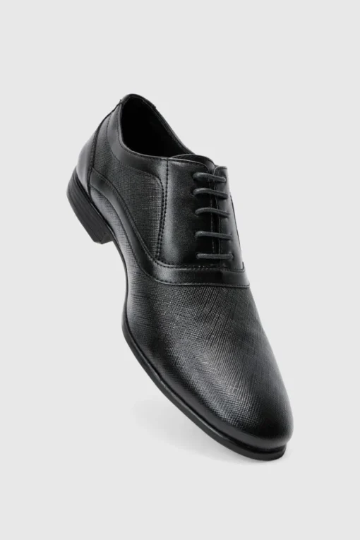 Embossed Faux Leather Oxford
