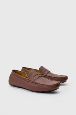 Embossed Loafer In Brown