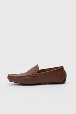 Embossed Loafer In Brown