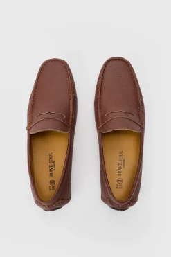 Embossed Loafer In Brown