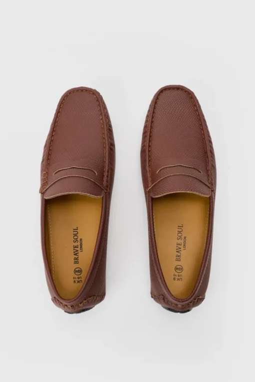 Embossed Loafer In Brown
