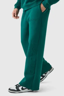 Embossed Worldwide Wide Leg Jogger