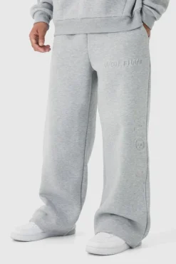 Embossed Worldwide Wide Leg Jogger