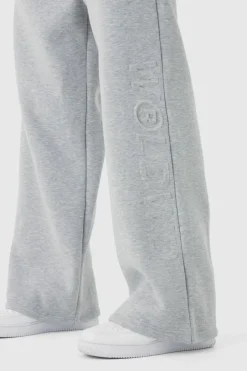 Embossed Worldwide Wide Leg Jogger